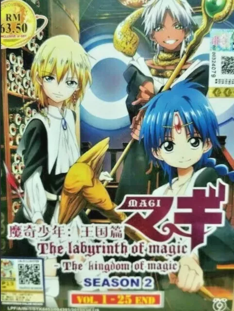 DVD Magi: The Labyrinth of Magic Season 1-3 Vol. 1-63 End English SUB +  Shipping