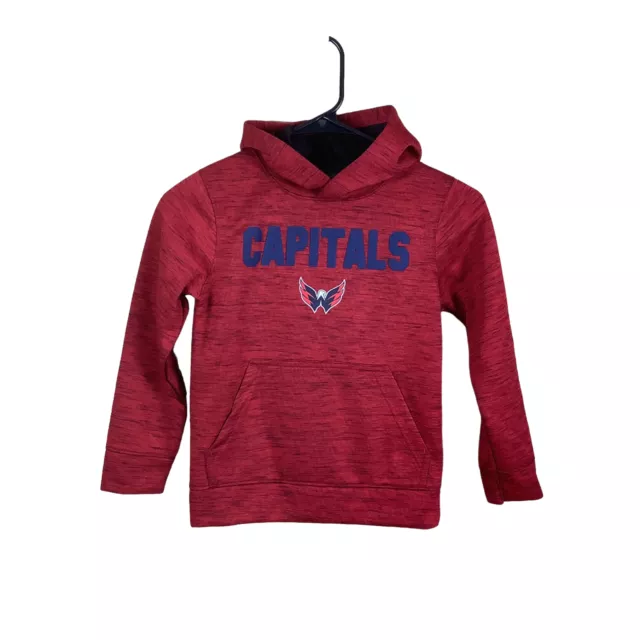 Washington Capitals Youth Boys Pullover Size XS Red Hoodie NHL Hockey New