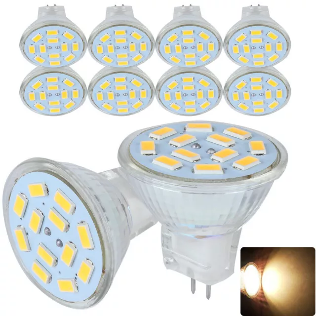 10x LED MR11 GU4 Spot Licht Strahler Lampe Glühbirne Leuchtmittel 3W Warmweiß