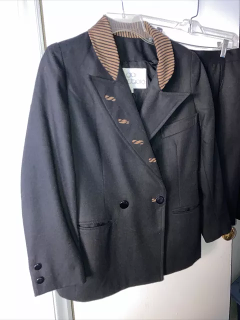 90s Gai Mattiolo Couture Wool. Jacket Skirt Suit US 6 Designer $1,500 ITALY 42 2