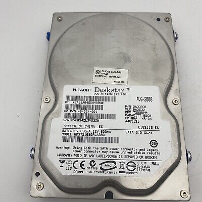 HGST 80 GB SATA hitachi HDS721680PLA380 Deskstar Internal Disque Dur Neuf 