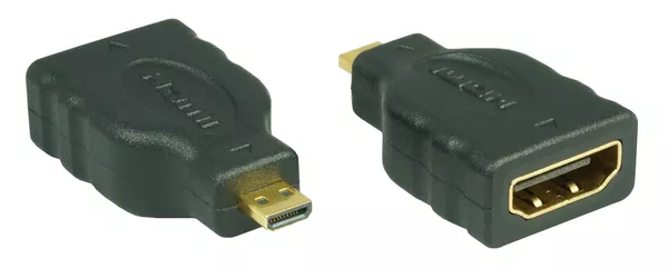 2x High Speed Micro Adaptador Micro Conector HDMI(D) Sobre Toma HDMI(A) 2Stück