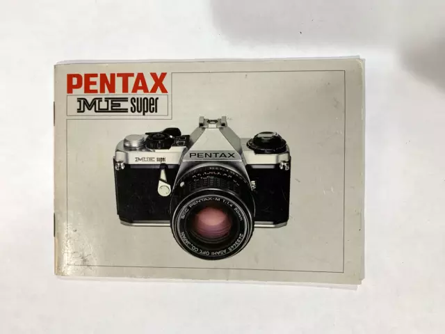 Pentax ME Super SLR 35mm Film Camera Owner's Manual / Instruction Book Original