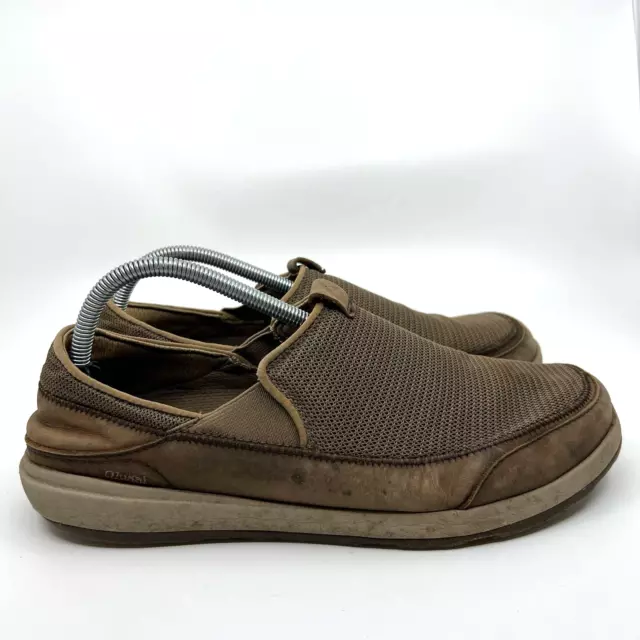 OLUKAI MAKIA SLIP-ON Leather Loafers Men's 9 US $25.00 - PicClick