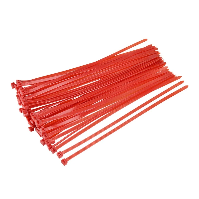 40 pezzi fascette di ricambio 200mmx4,8mm autofiorenti in nylon rosso