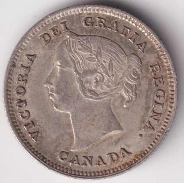 Canada 1891 Silver 5 Cents Coin  Stunning Condition Auction Start £1