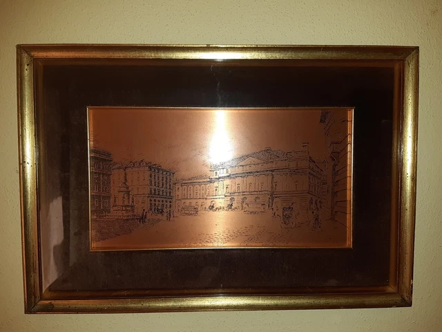 Quadro Incisione Su Rame . La Scala Milano