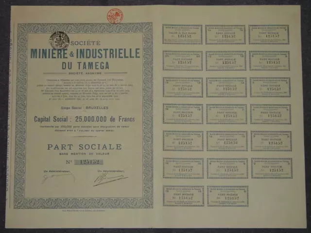 Societe Miniere & Industrielle du Tamega 1925