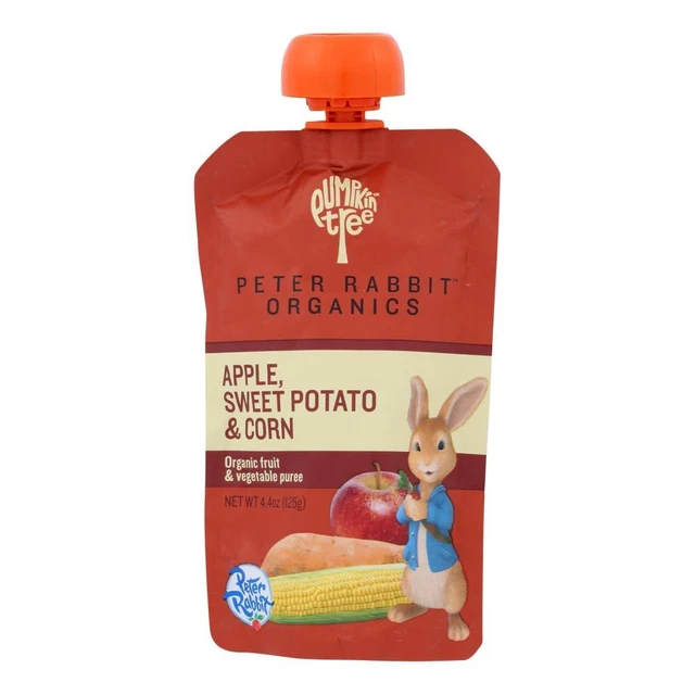Peter Rabbit Organics Veggie Snacks - Sweet Potato Corn and Apple Case of 10 4.4