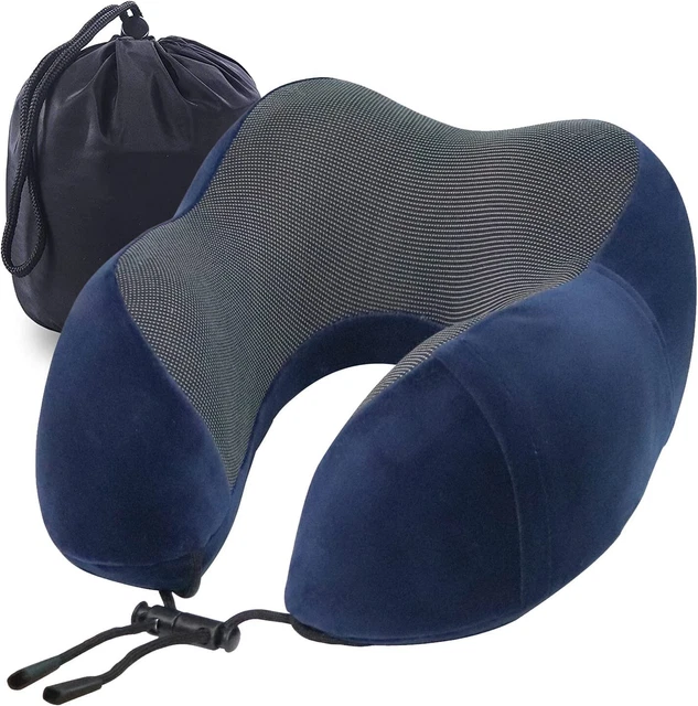 Travel Pillow Best Memory Foam Neck Head Support Soft Side Storage Bags New