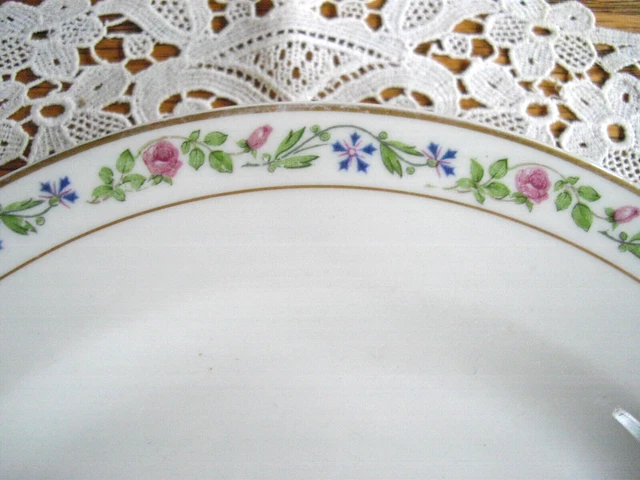 Vintage Syracuse China O.P.CO.  MELROSE Flowers 8" Plate ~ 2