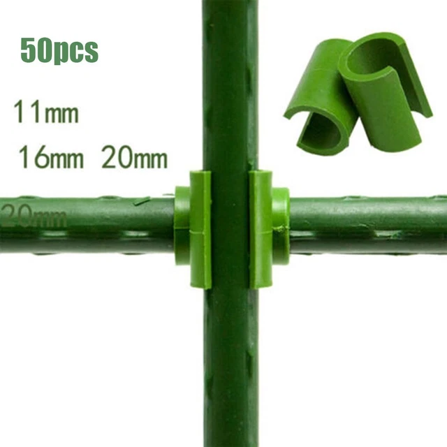 Rod Trellises PP PLASTIC GARDEN Frame Rod Trellis Connector Clips Pack of 50 Easy to ...
