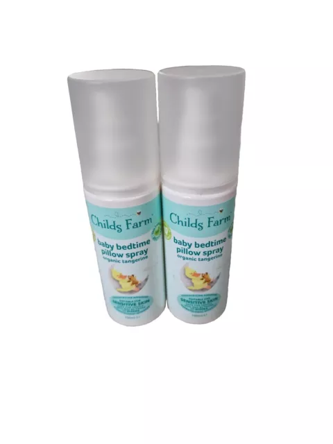 2x 100ml Childs Farm Baby Bedtime Pillow Spray - Organic Tangerine New Unused