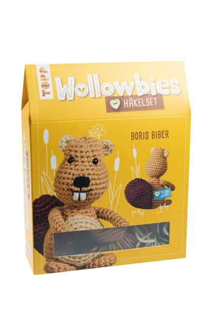 Wollowbies Häkelset Biber: Anleitung und Material für einen Biber zum Selber-Häk