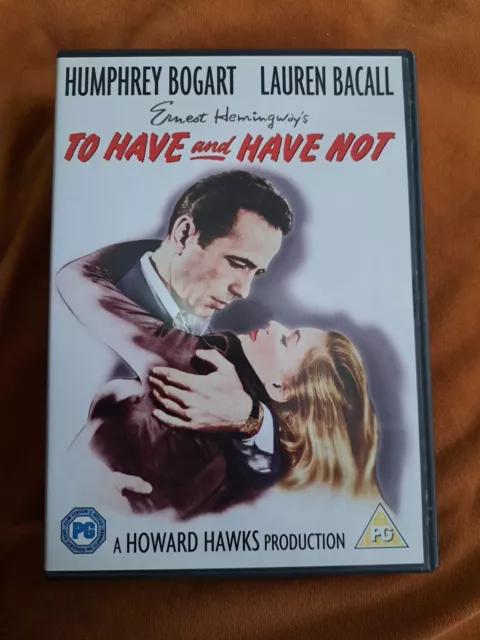 To Have and Have Not [1944] DVD, In Very Good Condition, Humphrey Bogart, PG