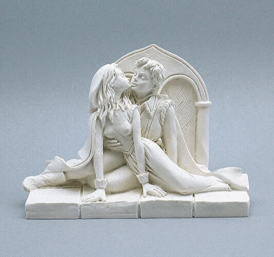 Statue de couple aimant faite à la main, décoration de maison, sculpture de...