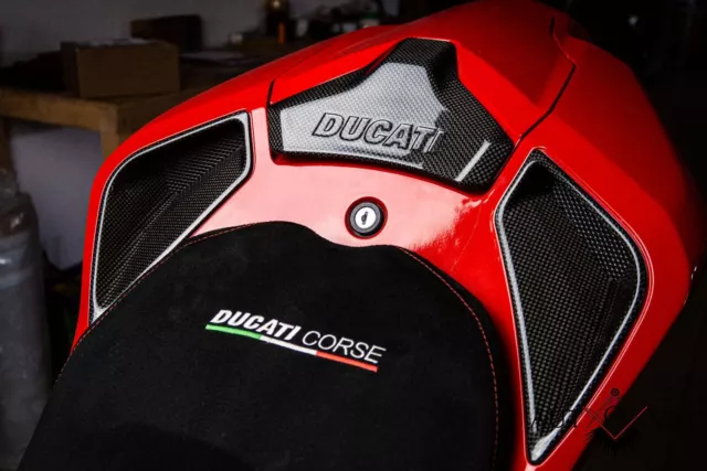 Ducati 848 1098 1198 Carbon Abdeckung Monoposto Heck mit Prägung