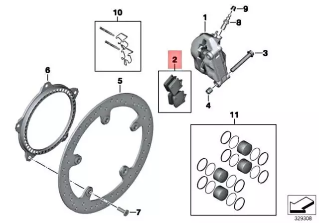 Nuevo Bmw K46 K47 0D12 0D22 Juego De Pastillas De Freno Sinterimetal 34117714800 Original