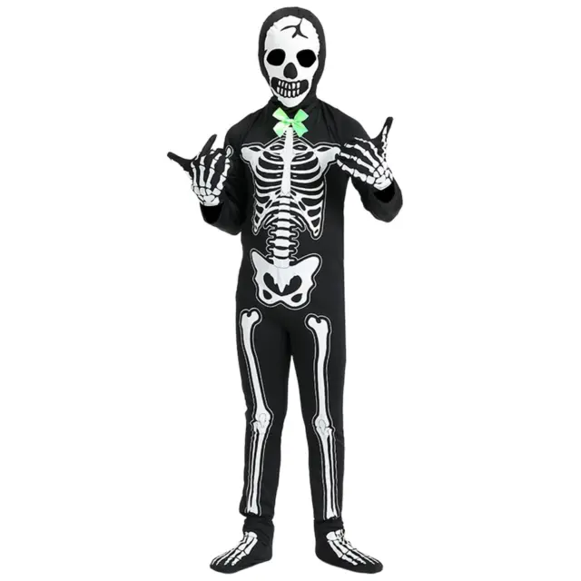 Tuta cosplay per costume da scheletro di Halloween per bambini per favore di