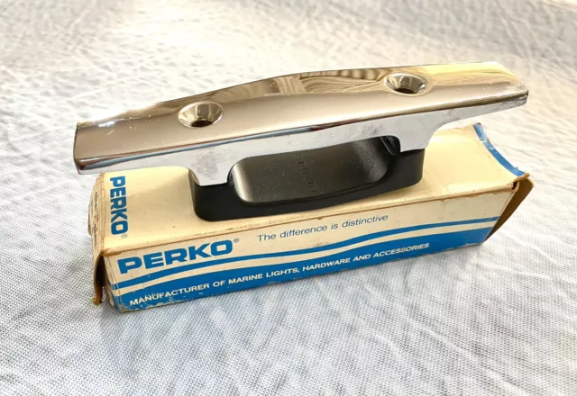 Vintage ~ NOS ~ Perko 6” Boat Cleat / Chock. New in Box. Made in USA.
