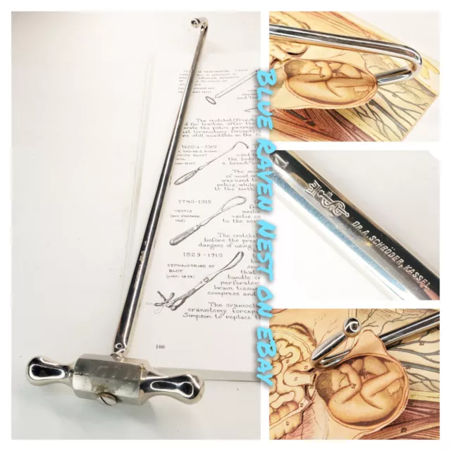 Wwii Wwi Antique Medical Surgical Instrument Of Destruction Blunt Hook Rare