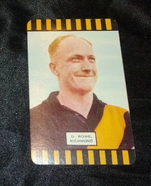 1954 Coles VFL Footbball Card  D Rowe RICHMOND near mint