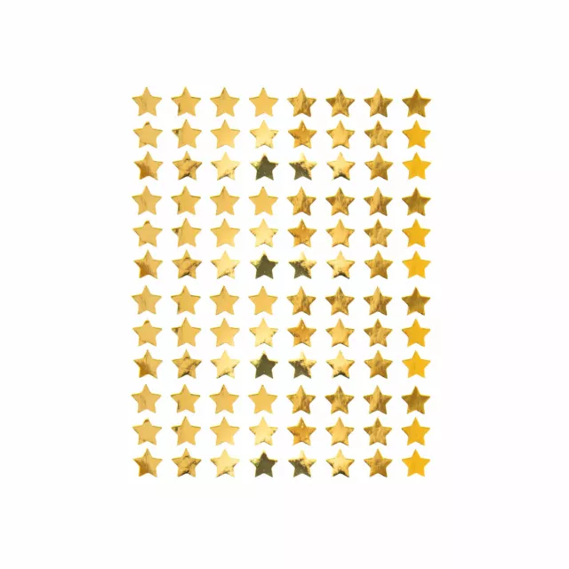 960 Sterne Sticker Aufkleber für Weihnachten Geschenkdeko Basteln Glänzend Gold
