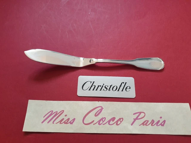 Lot De 2 Couteaux à Poisson Christofle Aria – Métal Argenté – Sous Blister