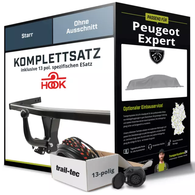 Anhängerkupplung starr für PEUGEOT Expert +E-Satz kpl.