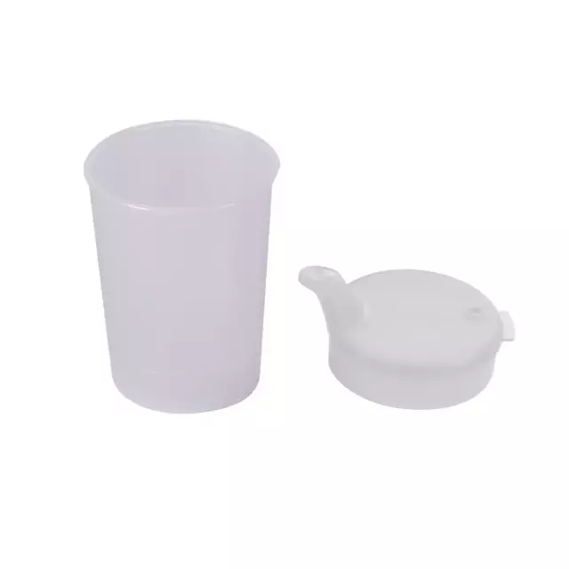 Med Comfort PP Schnabelbecher Schnabeltasse Set mit Deckel 250 ml weiß, 50 Stück