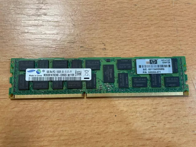 Barrette mémoire RAM SAMSUNG  8GB  1333MHz  DDR3  ECC  testées et garanties