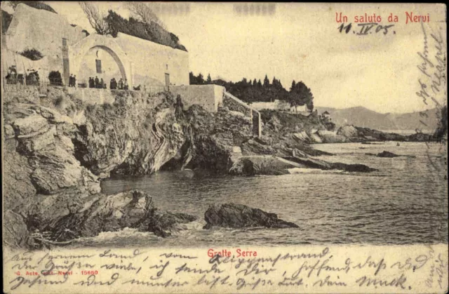 Nervi Genova Genua Italien Italia Ligurien 1905 Grotte Serra Küste Felsen Meer