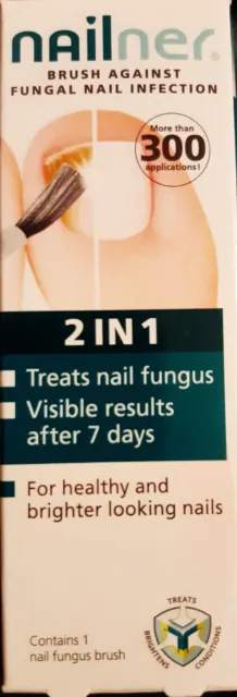 2 Pk Nailner Repair 2in1 Brush Nail Infection Fungal Treatment 5ml New Exp 09/25