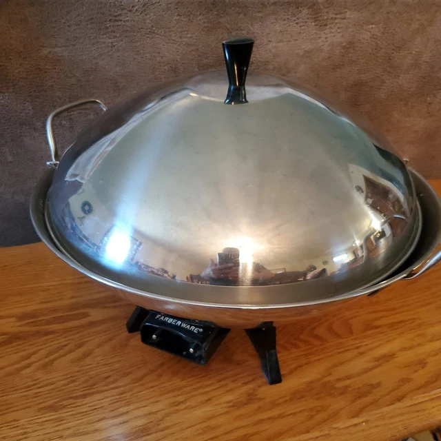 VTG Farberware 310-A 12 Electric Fry Pan Domed Lid Cord Works Great