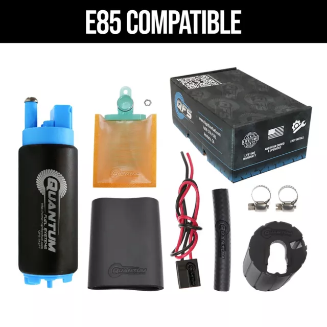 QFS 340LPH E85 Compatible Intank Fuel Pump + Install Kit QFS-342FT-766