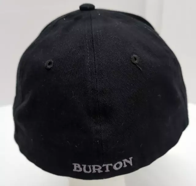 Vintage Burton Mountain Logo Hat Black Flex-fit 2