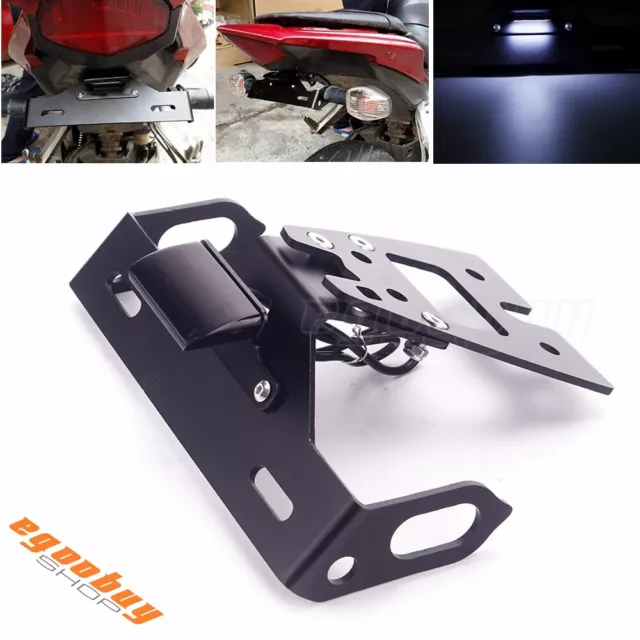 Rear Tail Tidy License Plate Holder W/ LED Light For Honda CB1000R 2010-2016