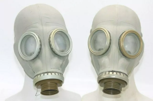SET of two SOVIET RUSSIAN WW2 Gas Masks GP-5 just masks Genuine NEW VINTAGE
