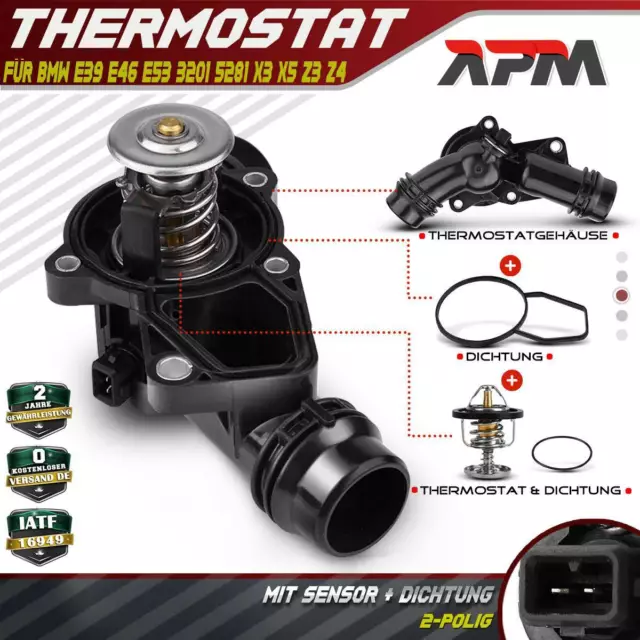 Thermostat für BMW 3ER E46 E36 320 325 328 330 5ER E39 E60 520-530 11531437040