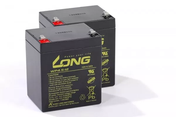 Batteria compatibile sollevatore pazienti Dualo 2x 12V 4,5Ah 24V come 5Ah piombo AGM piombo
