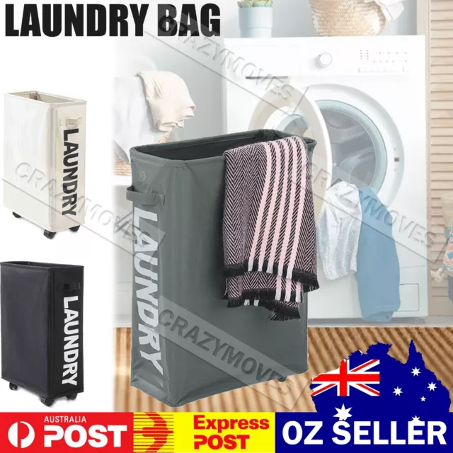 Large Foldable Laundry Washing Clothes Storage Bag Basket Bin Organiser VIC