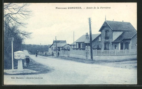 CPA Conches, Route de la Ferriers