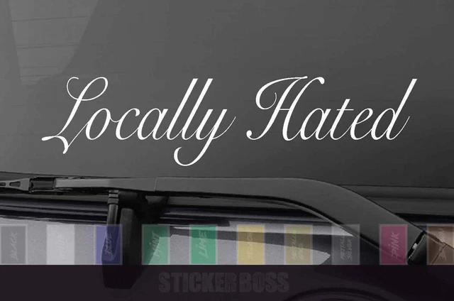 Locally Hated car Decal/ Sticker . ___  snel for jdm kdm euro slammed drift baja