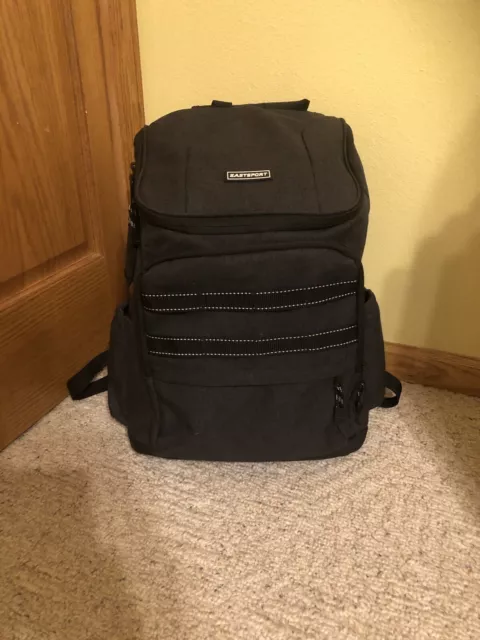 Eastsport Laptop Backpack Wide Top Travel Bag Black