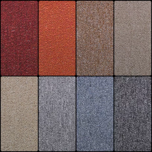 Rubin Loop Pile Carpet Felt Backing Flecked Hard Wearing Lounge Bedroom Stairs