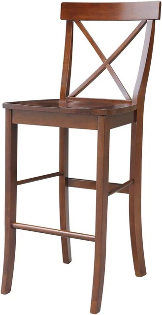 International Concepts X Back Stool Barstool 30" Espresso