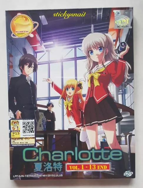 DVD ANIME CHARLOTTE 夏洛特 VOL.1-13 END ENGLISH DUBBED REGION ALL + FREE DVD