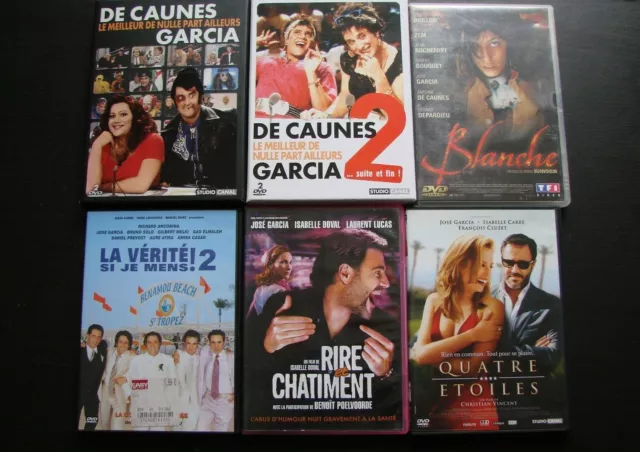 JOSE GARCIA : LOT 9 DVD Quatre étoiles  BLANCHE Rire et chatiment  PEOPLE Le mac