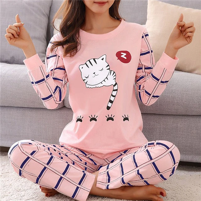 Women Ladies Pyjamas Pj Set Long Sleeve Top Nightwear Lounge Wear Pyjama 2024