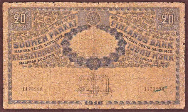 FINLAND  20 Markkaa  1918